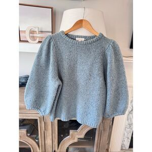 DEMYLEE Bardot Sweater in Sea Mist Blue Size Medium